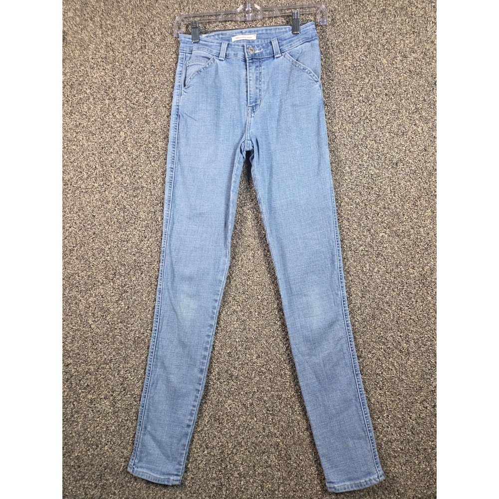 Levi's 721 High Rise Skinny Jeans Women 25x30 Light‎ Blue Denim Western Casual